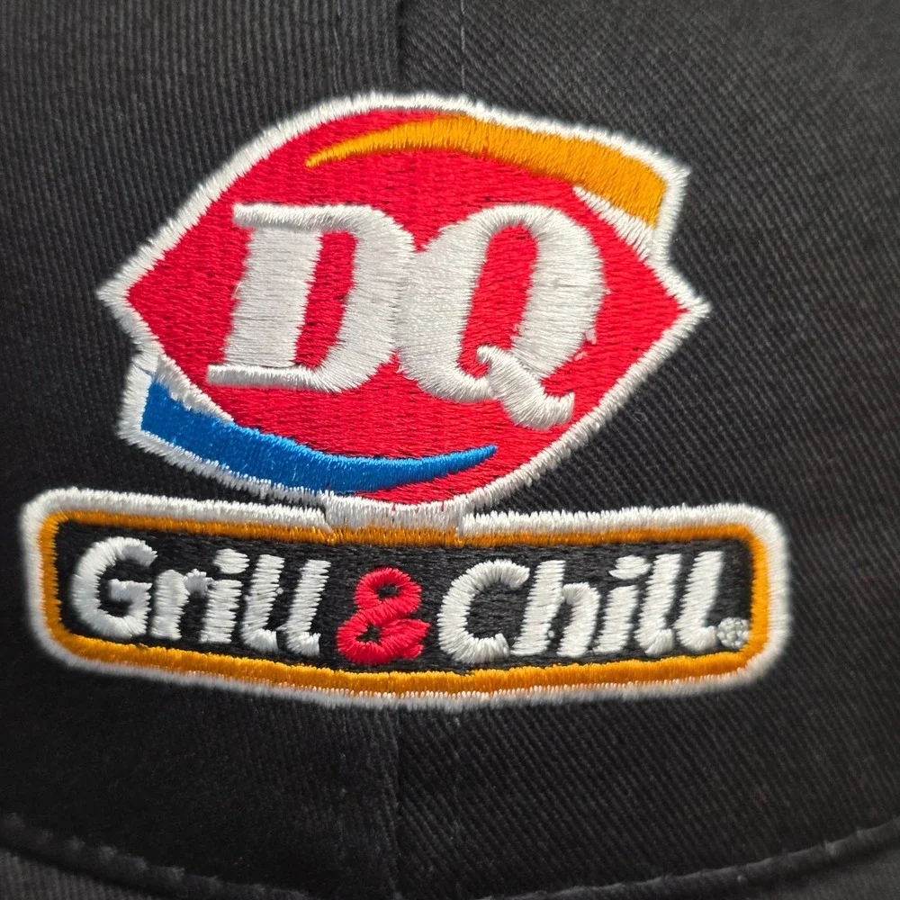 Dairy Queen DQ Grill & Chill Hat OSFM Adjustable Velcro Black Embroidered Logo